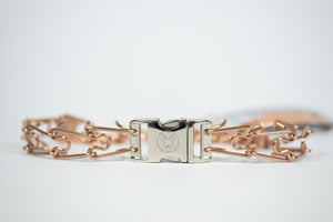 2.25mm curogan Herm Sprenger prong collar with a silver Katie Buckle