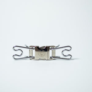 3.0mm chrome Herm Sprenger prong links with a silver Gaucho Buckle 